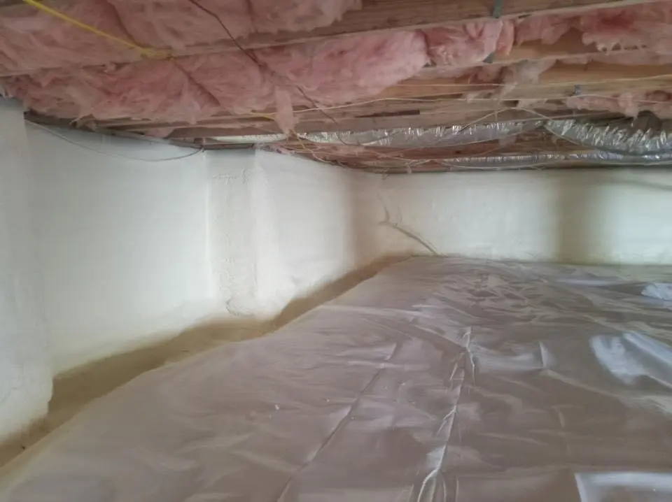 Crawl space encapsulation with closed-cell spray foam for Commercial Roof Restoration in Scottsdale